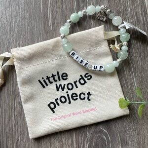 Little Words Project Beaded Bracelet - Green Rise Up
